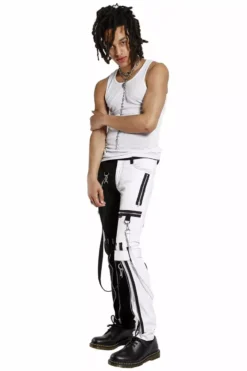 Tripp Split Leg Bondage Pants [Black/White] -Kreepsville Sales IS103M BLKWHT FL 0d21bb40 7b4a 4ae0 931f a46536b29566