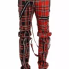 Tripp Split Leg Bondage Pants [Red/Black Plaid] -Kreepsville Sales IS103PA REDBLKPLD F