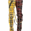 Tripp NYC Split Leg Bondage Pants [Black/Yellow Plaid] -Kreepsville Sales IS103PA YELBLKPLD F