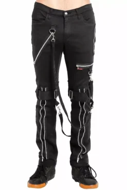 Tripp Strap Zipper Bondage Pants [Black]