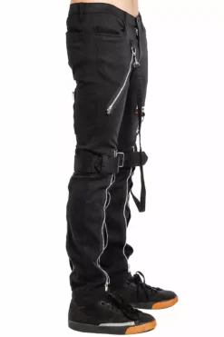 Tripp Strap Zipper Bondage Pants [Black] -Kreepsville Sales IS267M BLK S