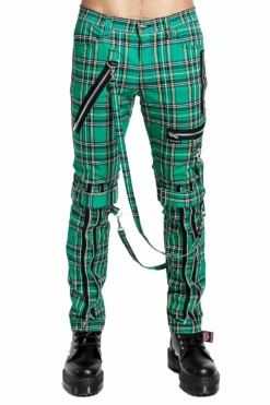 Tripp Bondage Pants [Green Plaid]