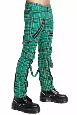Tripp Bondage Pants [Green Plaid] -Kreepsville Sales IS267MP GRNPLD S 1