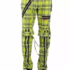 Tripp NYC Bondage Pants [Lime Plaid] -Kreepsville Sales IS267MP LIMEPLD F