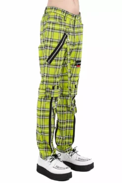Tripp NYC Bondage Pants [Lime Plaid] -Kreepsville Sales IS267MP LIMEPLD S
