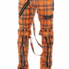 Tripp Bondage Pants [Orange Plaid] -Kreepsville Sales IS267MP ORGPLD F