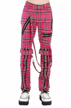 Tripp Bondage Pants [Pink Plaid]