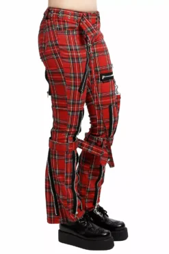 Tripp Ladies Bondage Pants [Red Plaid] -Kreepsville Sales IS267P REDPLD S