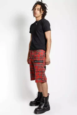 Tripp Punk Shorts [Red Plaid]