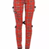Tripp Ladies Chaos Bondage Pants [Red Plaid] -Kreepsville Sales IS4756P REDPLD F