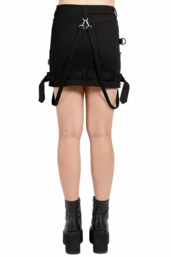 Tripp Black Bondage Skirt -Kreepsville Sales IS4870 BLK B
