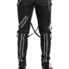 Tripp Straight-Leg Bondage Pants [Black] -Kreepsville Sales IS674M BLK F 1 1