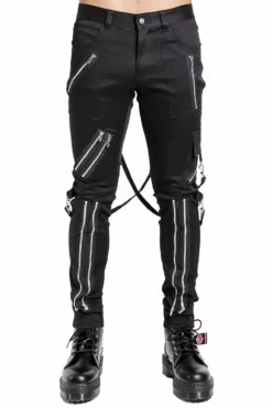 Tripp Straight-Leg Bondage Pants [Black]