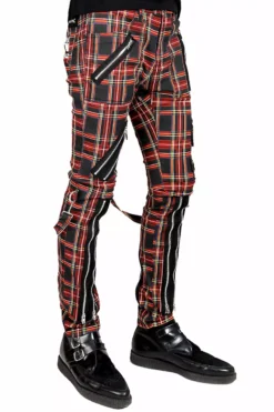 Tripp Mens Bondage Punk Pants [Black Plaid]
