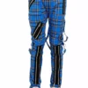 Tripp Punk Bondage Pants [Blue Plaid] -Kreepsville Sales IS674MP BLUEPLD F