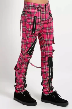 Tripp NYC Classic Slim Leg Bondage Pants [PINK PLAID] -Kreepsville Sales IS674MP PINKPLD S 1000x 1466e709 9912 4d7f bcbc 6c4120a32c4b