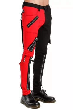 Tripp NYC Split Leg Bondage Pants [Black/Red] -Kreepsville Sales IS675M BLKRED S