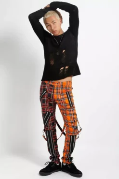 Tripp NYC Madness Pants [Black/Orange Plaid] -Kreepsville Sales IS675MP BLACKORANGEPLD FULL 1000