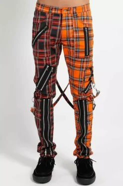 Tripp NYC Madness Pants [Black/Orange Plaid]