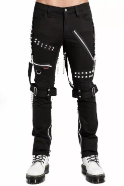 Tripp Studded Bondage Pants [Black]