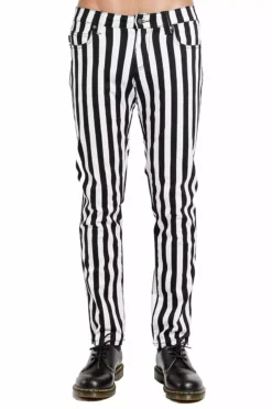 Tripp NYC Medium Stripe Rocker Jeans [Black/White]