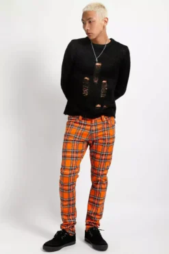 Tripp NYC Rocker Jeans [Orange Plaid] -Kreepsville Sales IS7374P ORGPLD FULL 1000x 3ce6a042 14bf 49c7 a17d ea49abb28a72