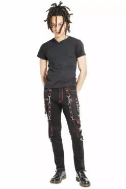 Tripp NYC No Excuses Bondage Pants [Black/Red] -Kreepsville Sales IS7430M BLKRED FL 5364dee5 929e 4308 8d5d c1140822a448