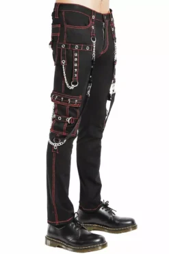 Tripp NYC No Excuses Bondage Pants [Black/Red] -Kreepsville Sales IS7430M BLKRED S dca6d6db d787 4eca 8a2b 2ebf39bc917e