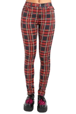 Tripp NYC High Waist T-Back Jean [Black Plaid]