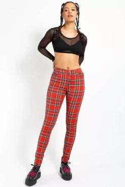 Tripp NYC High Waist T-Back Jeans [RED PLAID] -Kreepsville Sales IS9260P REDPLD FULL 1000x 0d2cb3a8 ec71 4203 86a4 0196a71fff18