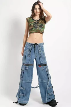 Tripp NYC Denim X Strap Pants [Light Blue] -Kreepsville Sales JM7144 LIGHTINDIGO FULL 1000x 21808116 381d 4d14 a77c 5ccd68df8688