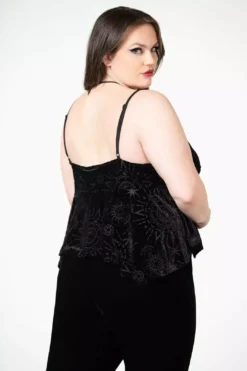 Mormura Strappy Burnout Top -Kreepsville Sales MORMURA STREPPY BURNOUT TOP PLUS W C x1600copy