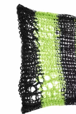 Bleed Green Striped Sweater [BLACK/GREEN] -Kreepsville Sales Oversized Punk Sweater