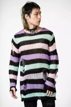 Pastel Punk Knit Sweater -Kreepsville Sales PASTEL PUNK KNIT SWEATER M 2 x1600copy