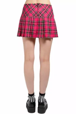 Tripp NYC Pleated Skirt [Pink Plaid] -Kreepsville Sales PL1244 PINKPLAID B 1000x 50904126 c20c 4cc6 b59e 6e0d18c9dd59