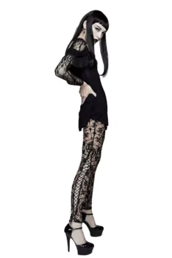 Bathory Edwardian Cameo Mesh Leggings 11 Bathory Edwardian Cameo Mesh Leggings -Kreepsville Sales PT10702 4