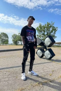 Tripp Straight-Leg Bondage Pants [Black] -Kreepsville Sales PunkPants