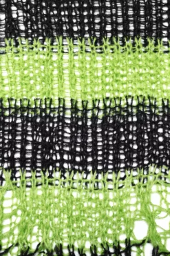 Bleed Green Striped Sweater [BLACK/GREEN] -Kreepsville Sales Raver Striped Sweater