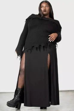 Aelfwine Asymmetric Sweater -Kreepsville Sales SPOOKY AELFWINE ASYMMETRIC SWEATER PLUS