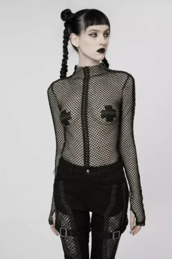 Club Creature Fishnet Top [BLACK]