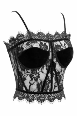 Lore Lace Crop Top -Kreepsville Sales Sexy Goth Crop Top