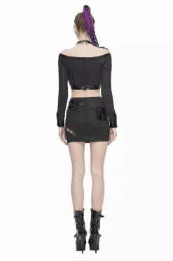 Dark & Deadly Crop Top -Kreepsville Sales TT144 2