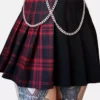 Tartan Pleated Chain Mini Skirt -Kreepsville Sales Tartan Skirt