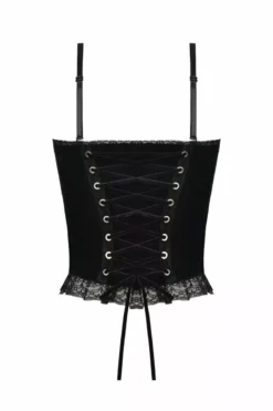 Burgundy Blood Ruffle Top -Kreepsville Sales Velvet Black Top