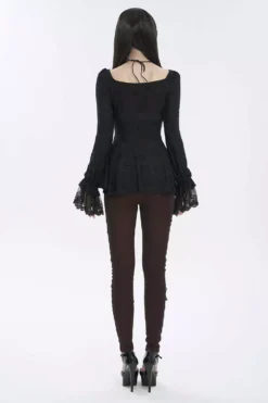 Romantic Goth Ruffles Top 14 Romantic Goth Ruffles Top -Kreepsville Sales Victorian Blouse