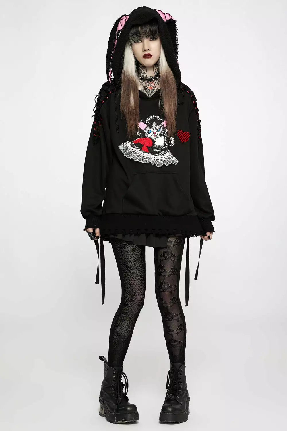 Snakes And Skulls Split Leg Mesh Leggings 4 Snakes And Skulls Split Leg Mesh Leggings - Image 2