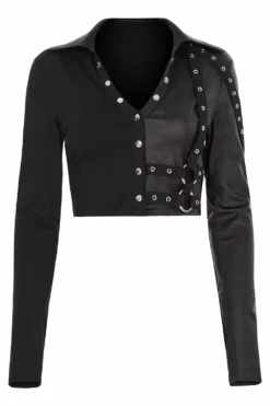 Split Personality Crop Top -Kreepsville Sales WT 721DQF 04