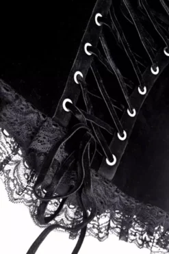 Burgundy Blood Ruffle Top -Kreepsville Sales Womens Corset Top