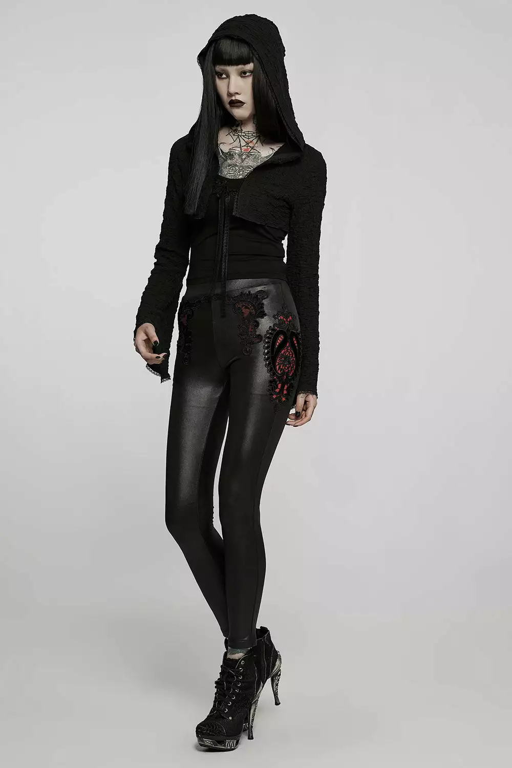 Liquid Lace Wet Look Leggings 7 Liquid Lace Wet Look Leggings - Image 5