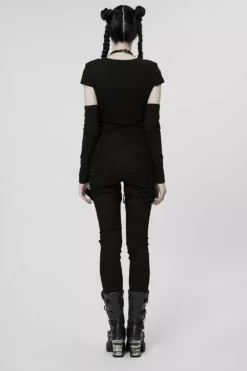 Barbie Blood Top Set [BLACK/RED] -Kreepsville Sales Womens gothic top set